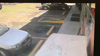 Motorcycle Crash (Surveillance Footage)