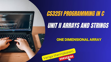 CS3251 C Program | Unit 2 Arrays & Strings|  One-Dimensional Array Explained #cprogramming #shorts