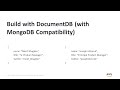 Building with Amazon DocumentDB (with MongoDB compatibility) - AWS Virtual Workshop