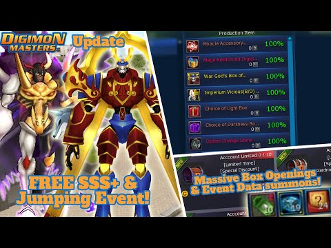 FREE SSS+ & Jumping Event! - SSS/SSS+ Box opening & more! - Digimon Masters Online NADMO