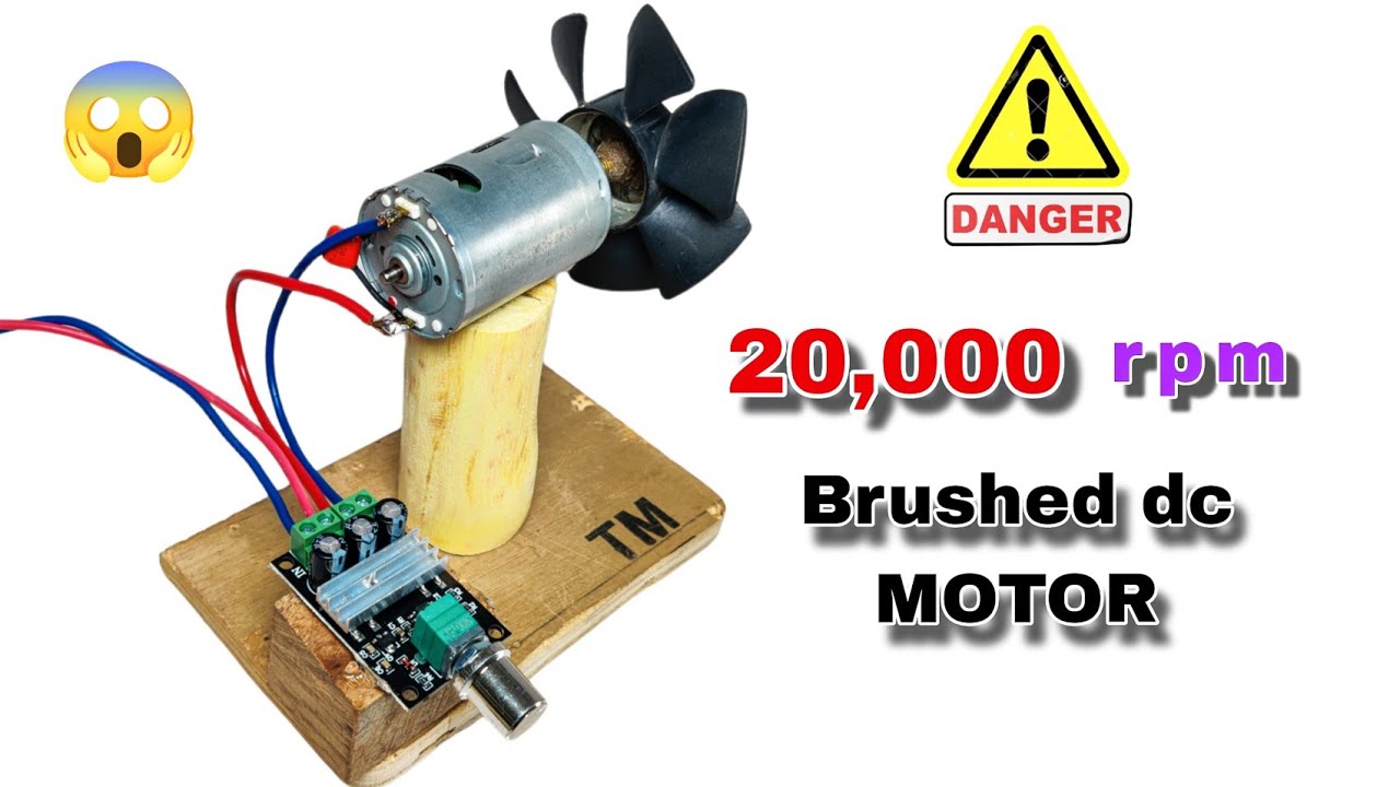 200000 Rpm 20,000 RPM Brushed dc Motor 🤯 put in max Throttle test !!! - YouTube