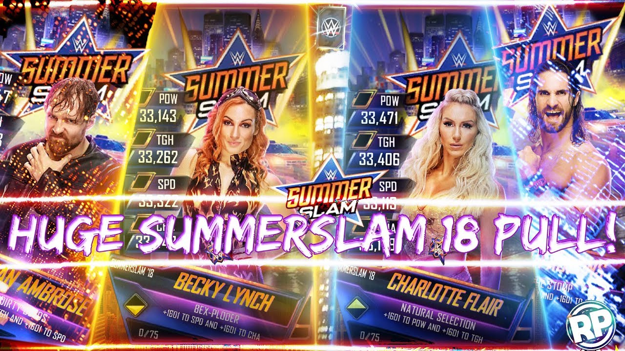HUGE SUMMERSLAM 18 (SS 18) LIVE PULL! DEAN AMBROSE TRTG! WWE SuperCard
