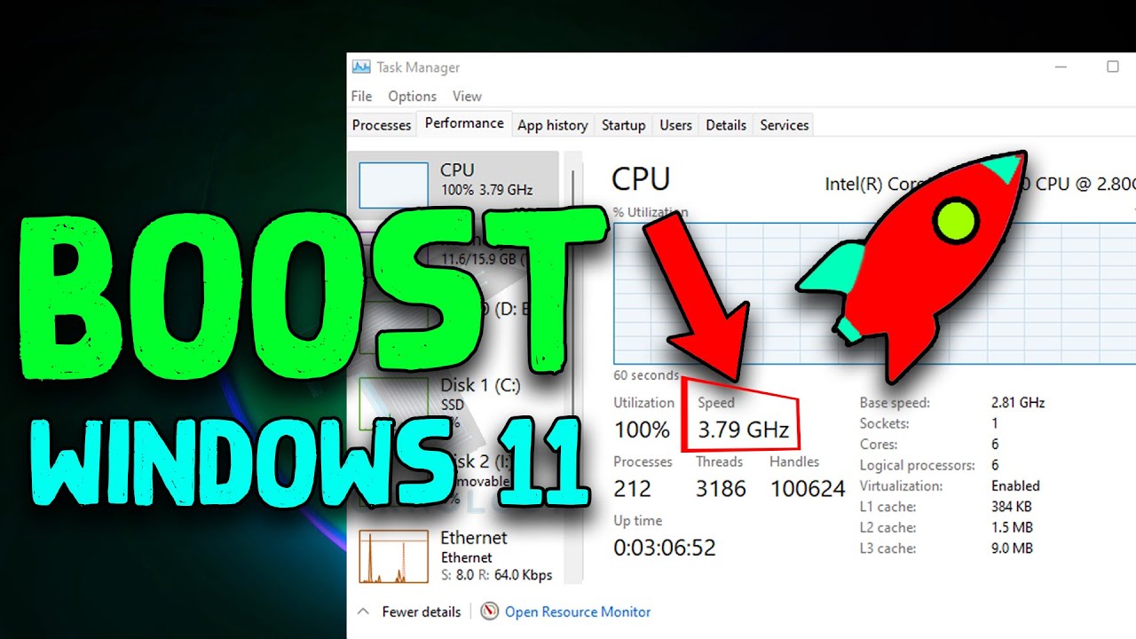 eenzaam teugels Ophef How To Boost Processor and CPU Speed in Windows 11 For Free - YouTube