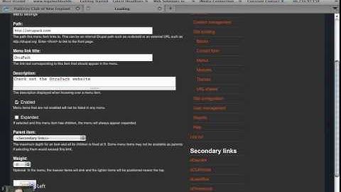 Add navigational menu item linking to another website using Drupal