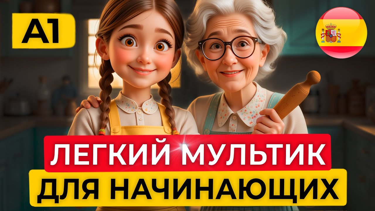Начни понимать испанский на слух 🎧 : простой мультфильм для начинающих