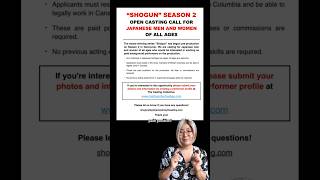 Shogun Season 2 Open Casting Calls For Extra 将軍 Japanese Heritage All Ages Tv Vancouver Samurai