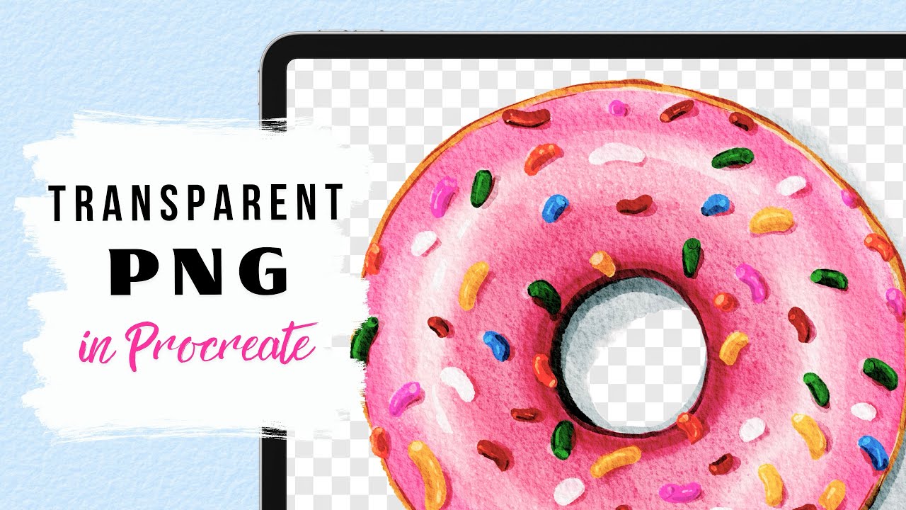 How to save Watercolor Illustration with Transparent Background // PNG WATERCOLOR in Procreate
