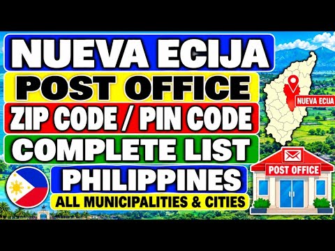 Nueva Ecija ZIP Code | Post Office PIN Code Complete List | Philippines #worldwork50