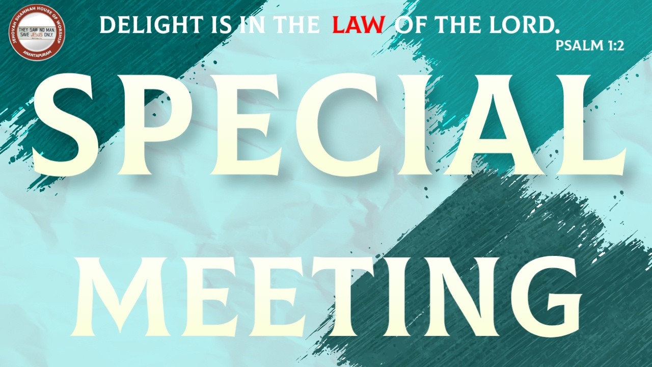 SPECIAL MEETING || 22-02-2026 || JEHOVAH SHAMMAH HOUSE OF WORSHIP ANANTAPUR