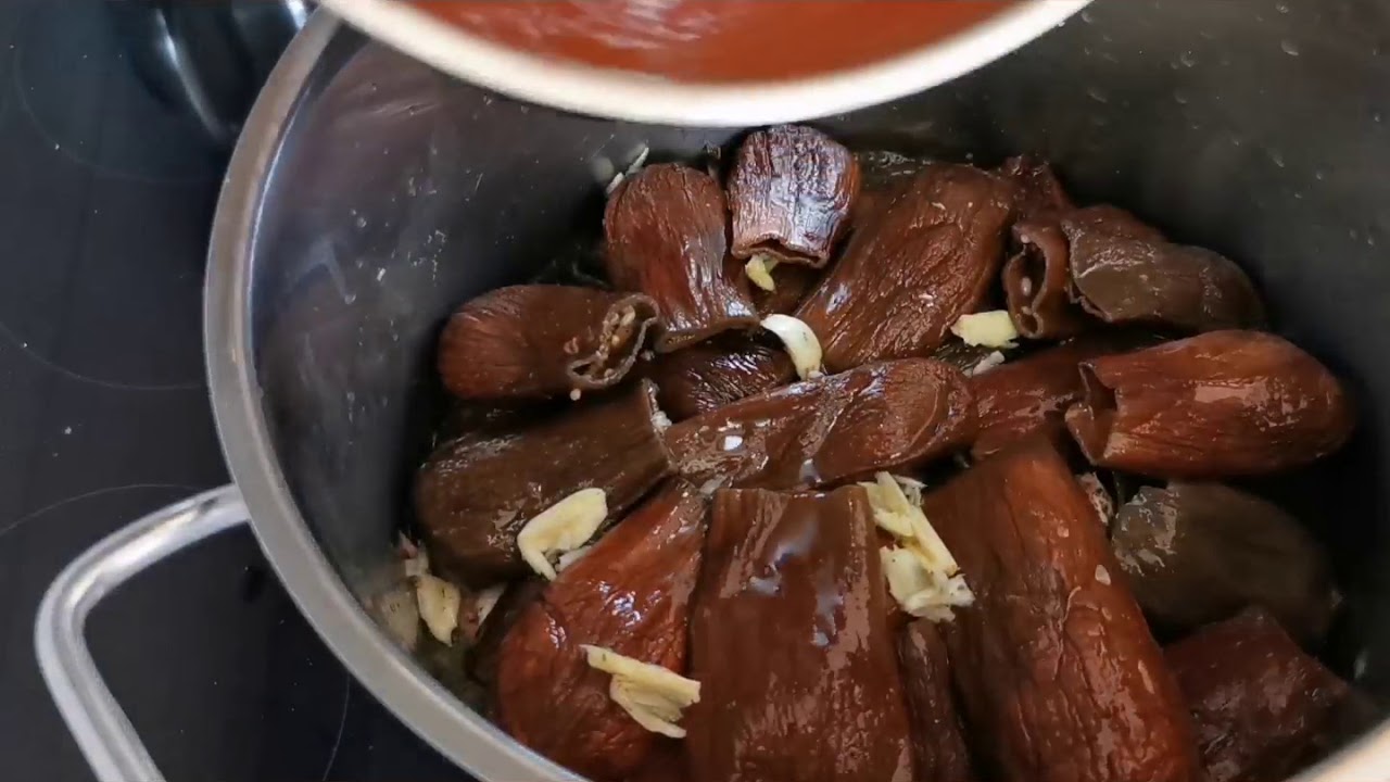 طريقة عمل المحشي المجفف طريقة سهلة كتير 😋🍆🍆