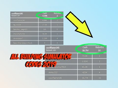 Building Simulator All Working Codes 2019 Youtube
