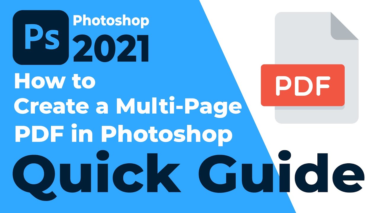 How To Create A Multi Page Pdf In Photoshop Youtube