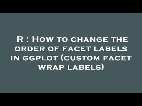 R : How to change the order of facet labels in ggplot (custom facet wrap labels)