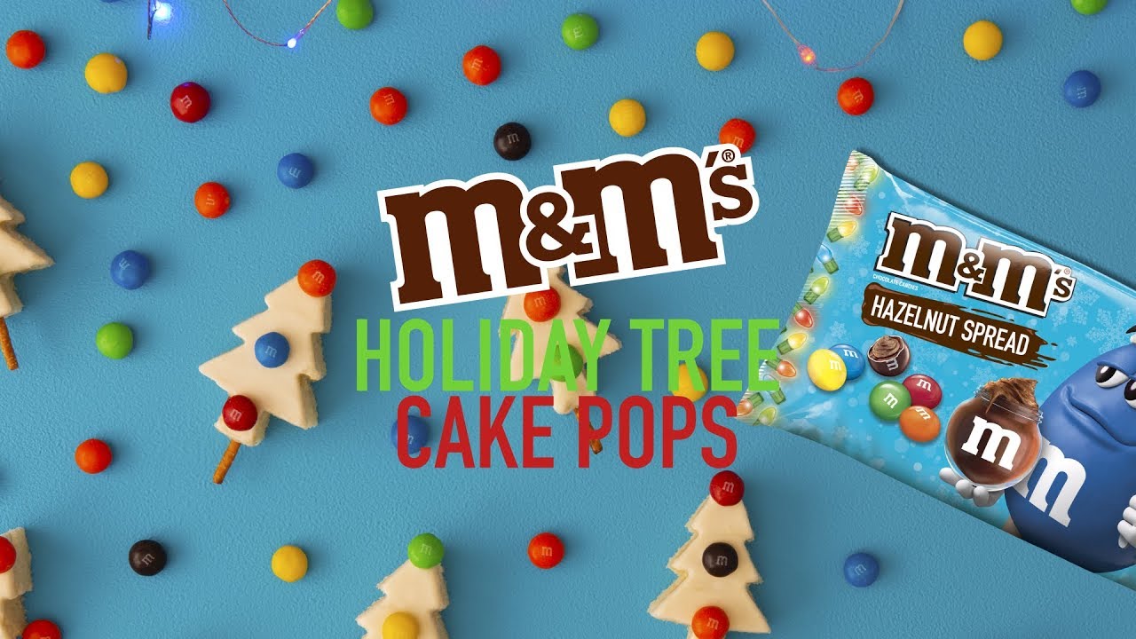 M&M'S Holiday Tree Cake Pops
