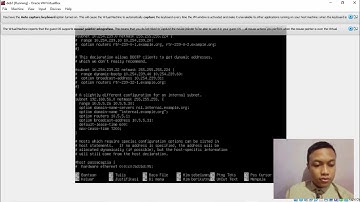 Konfigurasi DHCP server di virtual box