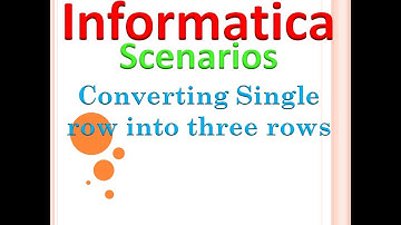 Informatica Scenarios: Convert Single Row to multiple Rows