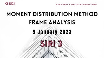 SIRI 3 - Frame Analysis using Moment Distribution Method 9 January 2023