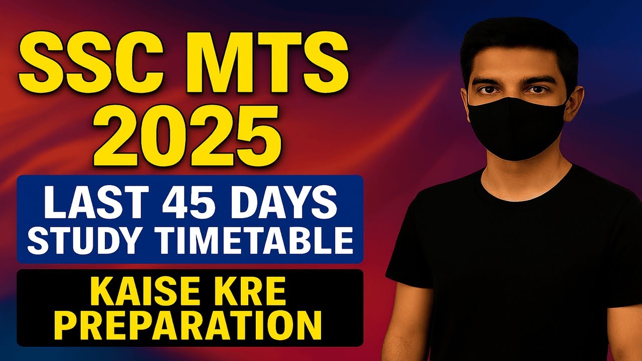 Last 45 Days Strategy Video 🧐 My Study Time Table during PREP 😎 SSC MTS ...