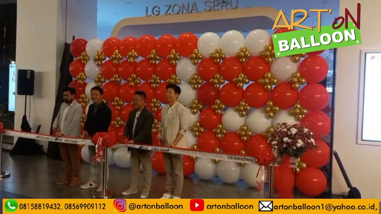 PEMBUKAAN MERIAH  LG ZONA SERU PAKAI EXPLODING BALLOON WALL- ART ON BALLOON 08158819432, 08569909112