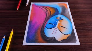 Soft Pastels Drawing | Abstract Art Face Demonstration | Artwork | Art Artistry screenshot 5