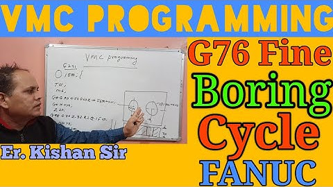 VMC PROGRAMMING G76 FINE BORING CYCLE FOR FANUC.G76 BORING CYCLE IN VMC MACHINE. G76 FINE BORING VMC