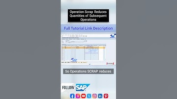 Operation Scrap Reduces Quantities - #MRP Run | SAP Courses For Beginners | #SAP Production Planning