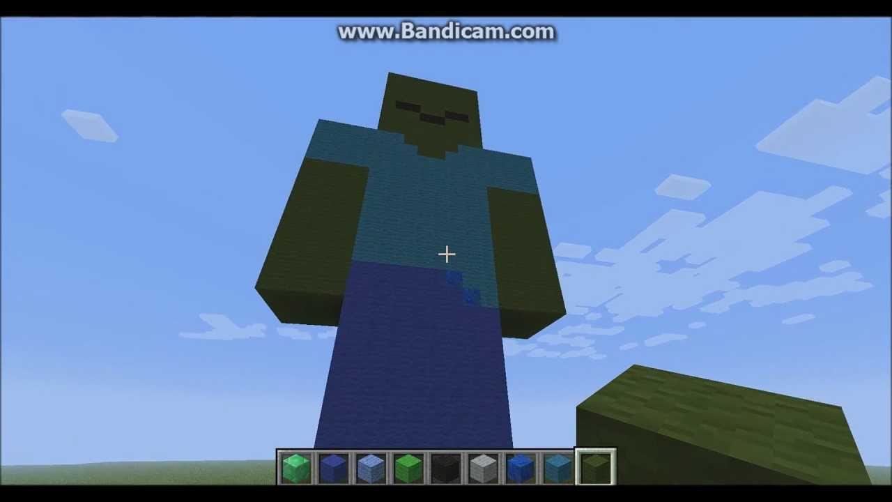 Minecraft Zombie Statue.