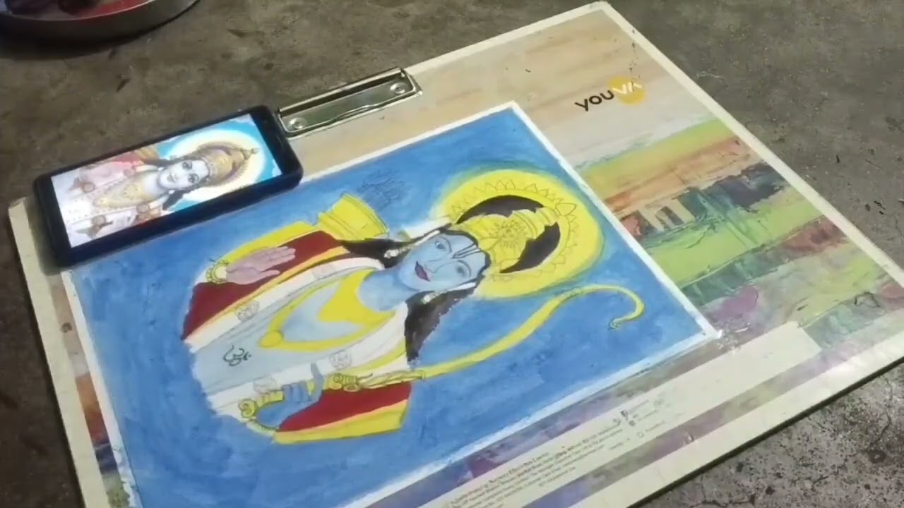 Shri Ram Acrylic painting || Ram navami || Brusto artist acrylic colour ||