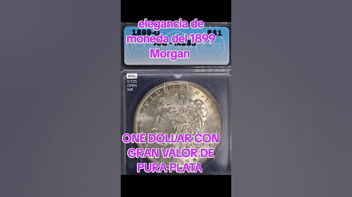 Elegancia de moned del 1899 Morgan ONE DOLLAR CON GRAN VALOR DE PURA PLATA #beetlejuice #coin #money