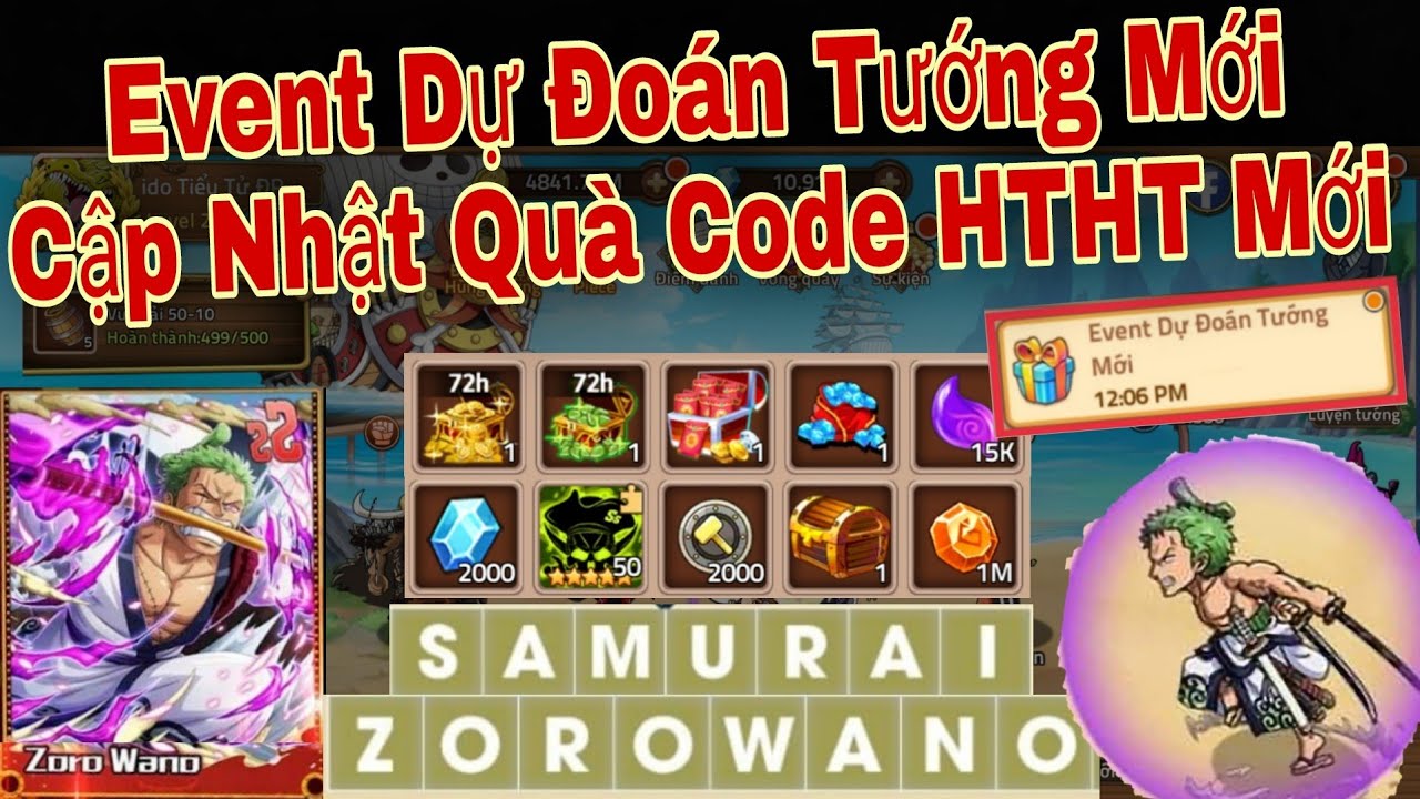 Event Dự Đoán Tướng Mới | Cập Nhật Quà Code Huyền Thoại Hải Tặc Mới Nhất | ttđp