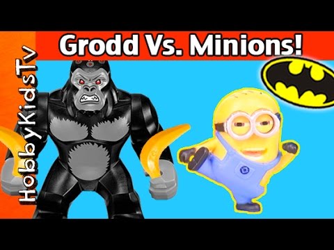 surprises ideas for boyfriend GRODD Vs MINIONS! Lego Batman Robot Suit Helps