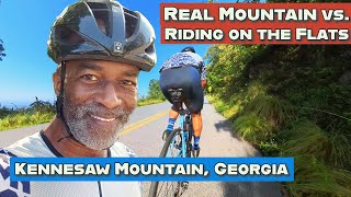 Kennesaw Mountain, Georgia: I climb my bike up a steep climb