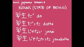 Basic Japanese Grammar 001: Nouns or State of Being