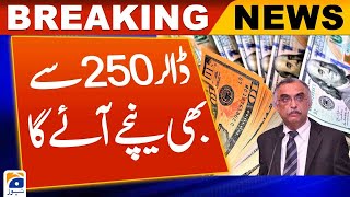 US Dollar downward fall to end at Rs 250 against Pakistani Rupee.Shabbar zaidi