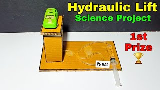 How to make hydraulic lift for science project  | School science project hydraulic lift