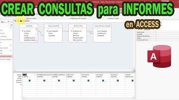 CREAR CONSULTAS para INFORMES EN ACCESS