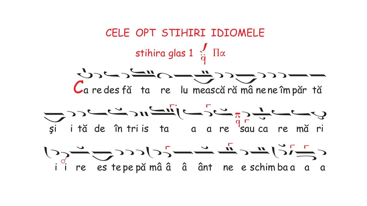 Slujba înmormântării - Stihirile idiomele