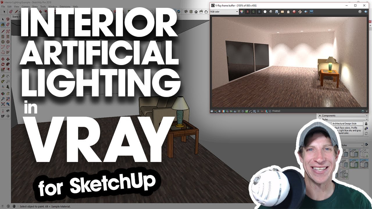 Started Rendering in Vray - Lighting in Vray Using Artificial Lighting - YouTube