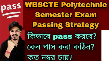 WBSCTE Polytechnic Semester Exam Passing Strategy| WBSCTE polytechnic passing marks #polytechnic