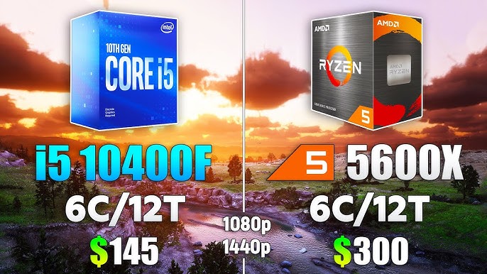 Ryzen 5 4500 vs R5 5500 vs R5 3600 vs i3-12100F vs i5-10400 vs i3