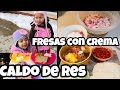 COCINA CONMIGO! IDEAS PARA LA CENA | CALDO DE RES Y FRESAS CON CREMA!