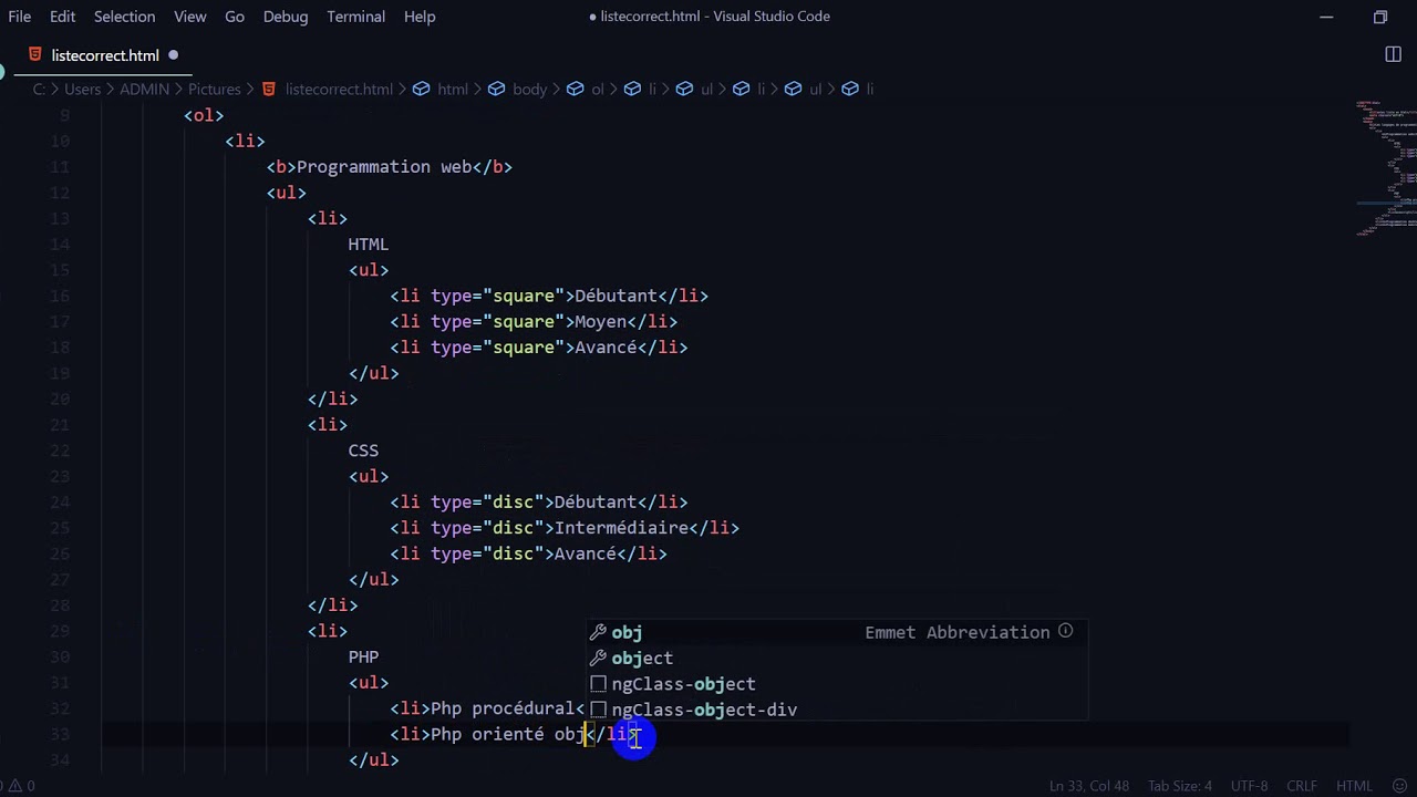 les listes en html  YouTube