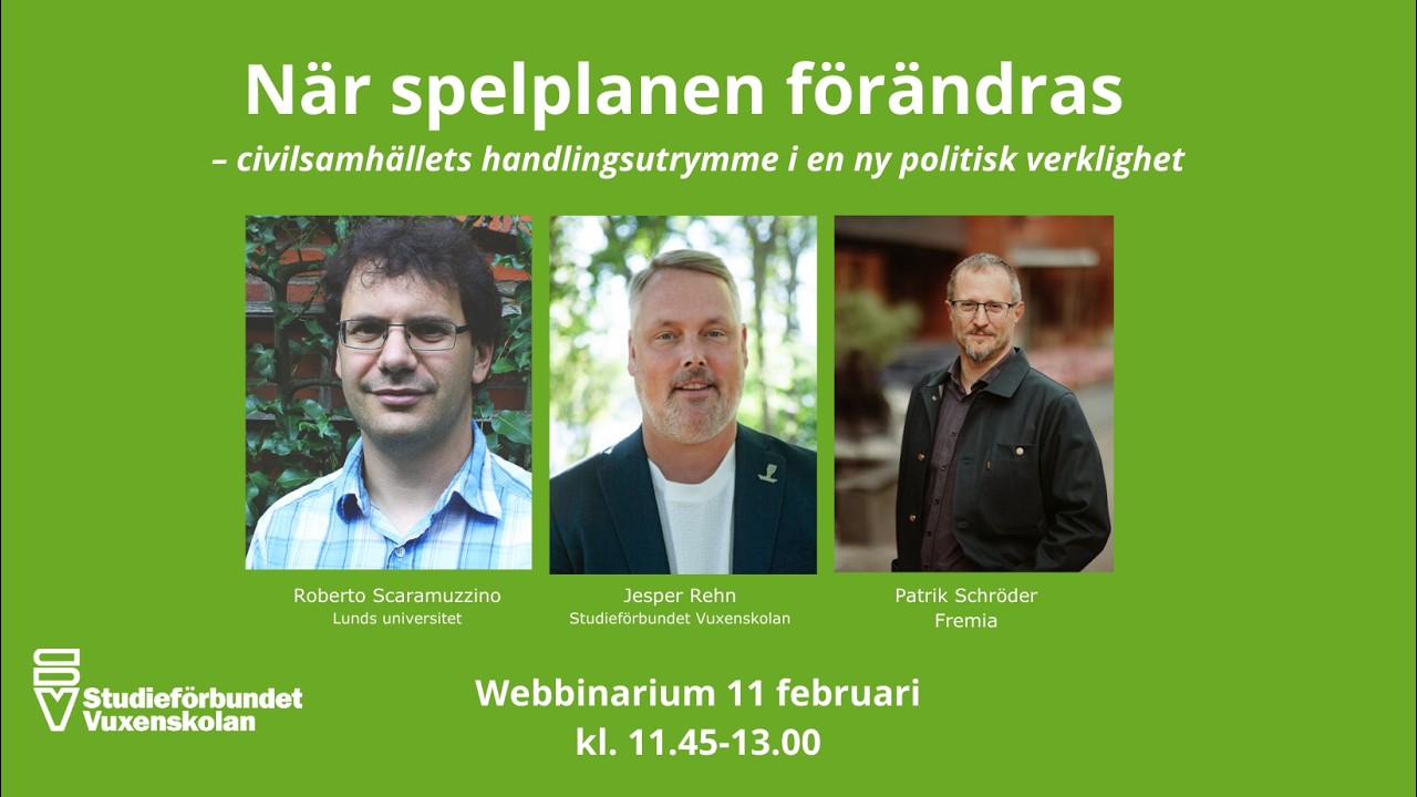 När spelplanen förändras – civilsamhällets handlingsutrymme i en ny politisk verklighet