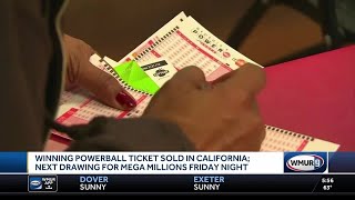 Winning Powerball Ticket Sold In California Next Drawing For Mega Millions Is Friday Night