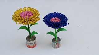 Foam sheet flower gulgasta/Best out of waste craft/DIY Room decoration ideas/Flower making with foam