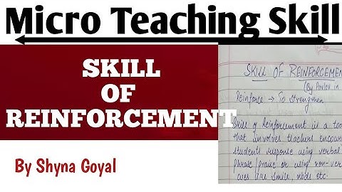 Skill of Reinforcement|Micro Teaching Skills