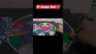 ? Happy Holi Rangoli ❇️ ? ? ??????⬜⬛???