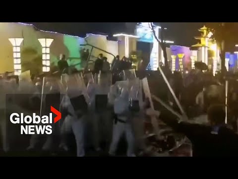 Foxconn protests: violent clashes erupt outside giant iphone factory in china