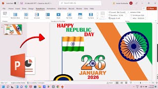 26 January Powerpoint Presentation 🇮🇳 Republic Day MS Powerpoint Presentation Kaise Banaye screenshot 3