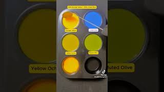 Color mixing challenge :80% Orange Yellow and 20%Cobalt Blue#asmr #colormixing #satisfying #coloring